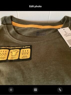Berne Lightweight Performance SS Pocket T-Shirt BSM38LCN Olive Sz Lg Tall
